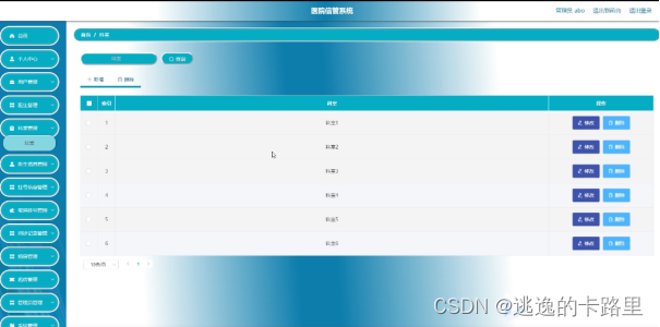 图5-8科室管理界面图