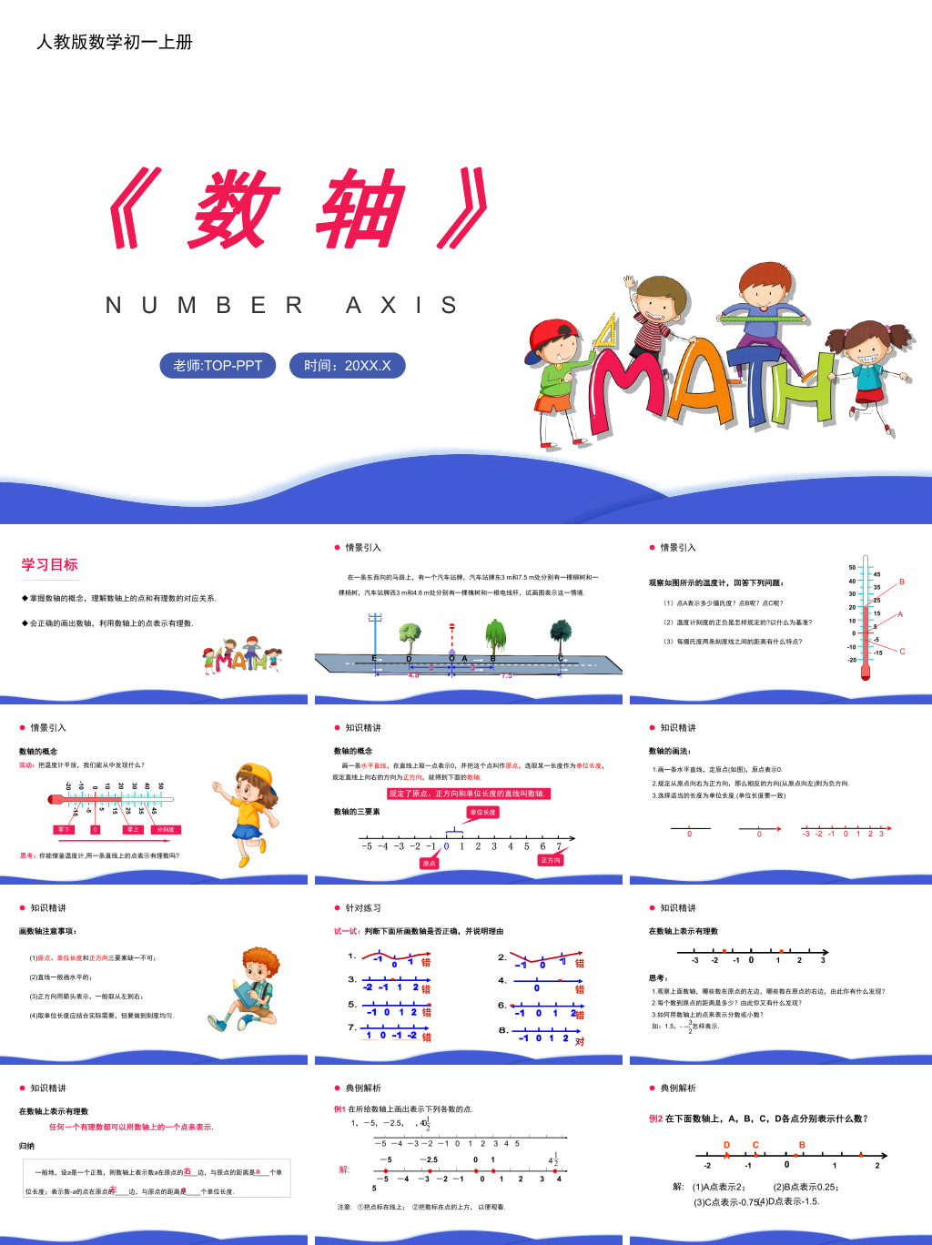 初中数学人教版七年级上册122 《数轴》PPT