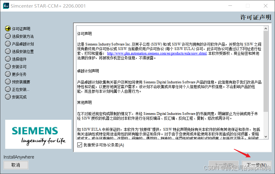 Star CCM+ 202206 (17.04) 详细安装步骤_starccm2022安装教程-CSDN博客