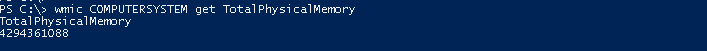 Print RAM or Physical Memory Size