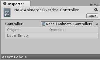 AnimatorOverrideControllerUnassigned