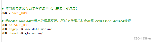 添加这三个RUN