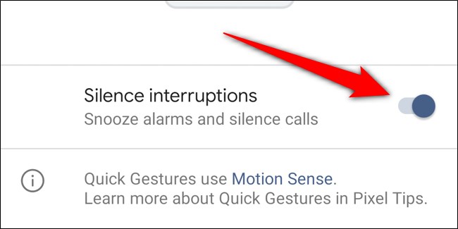 Google Pixel 4 Toggle Off Silence Interruptions