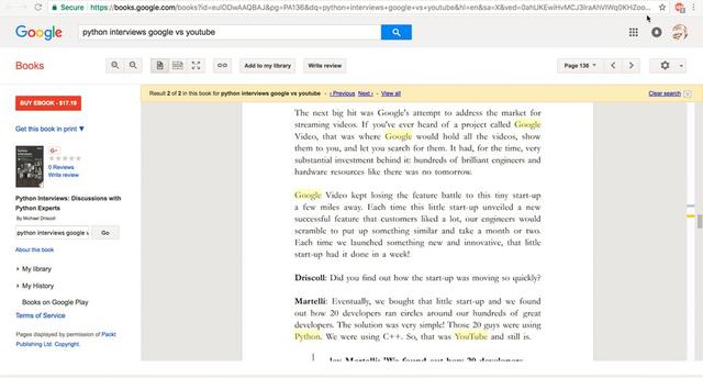 Python帮助Youtube打败了Google Video