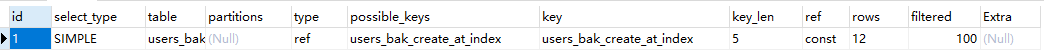 explain sql分析