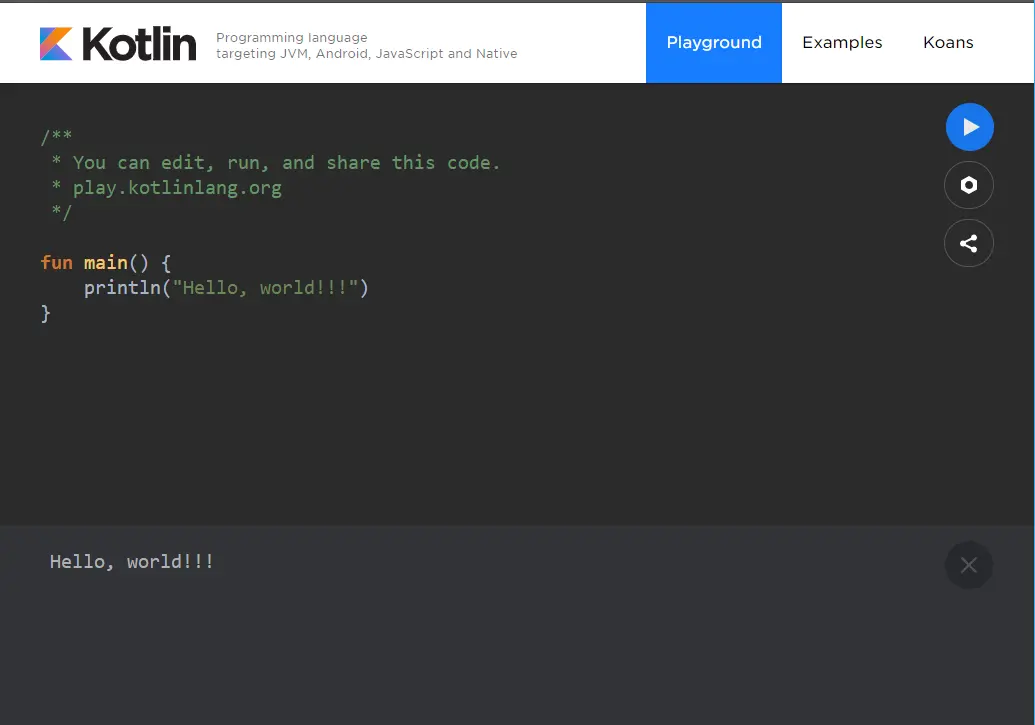 Kotlin Playground