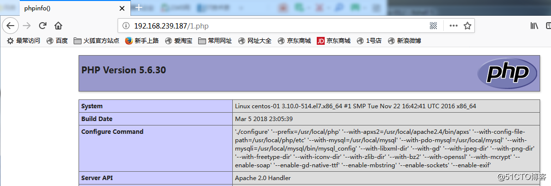 Apache和PHP结合 Apache默认虚拟主机