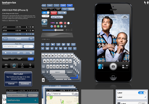图形iPhone 5 gui freebie psd