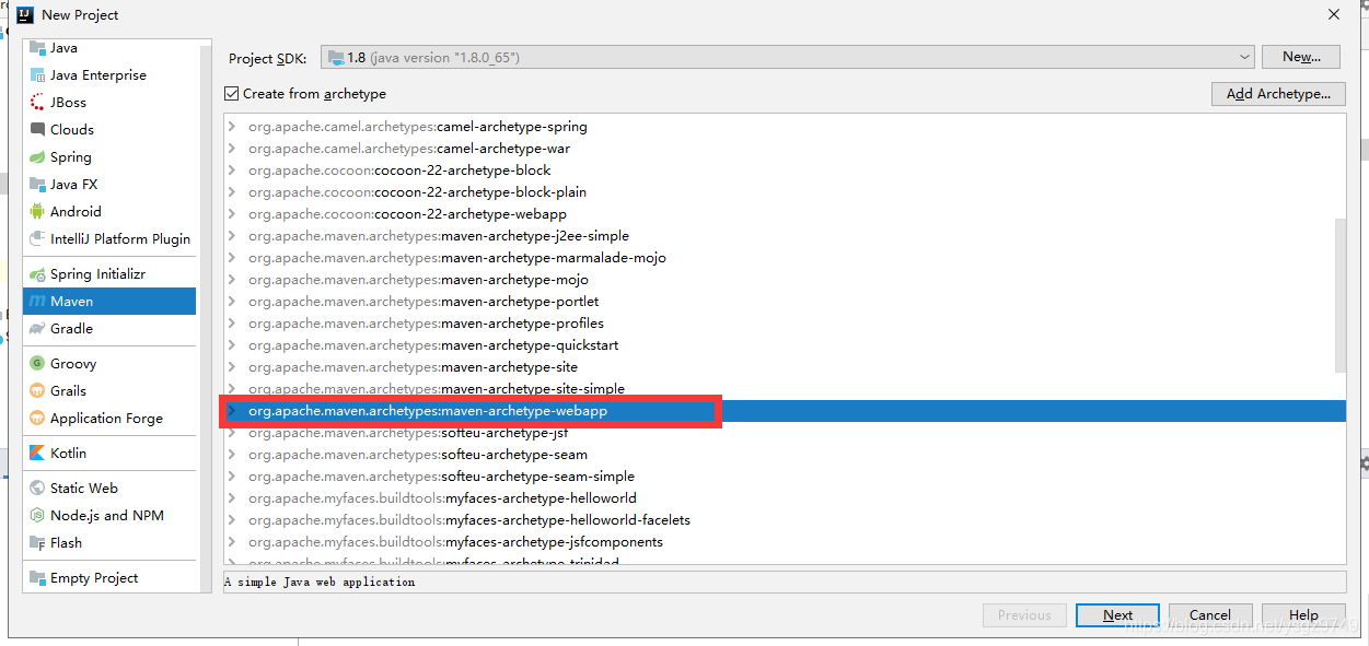 IDEA创建maven web项目出现“No archetype found in remote catalog. Defaulting to