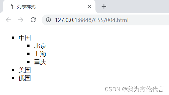 CSS样式:列表展示各国首都与城市结构-CSDN博客
