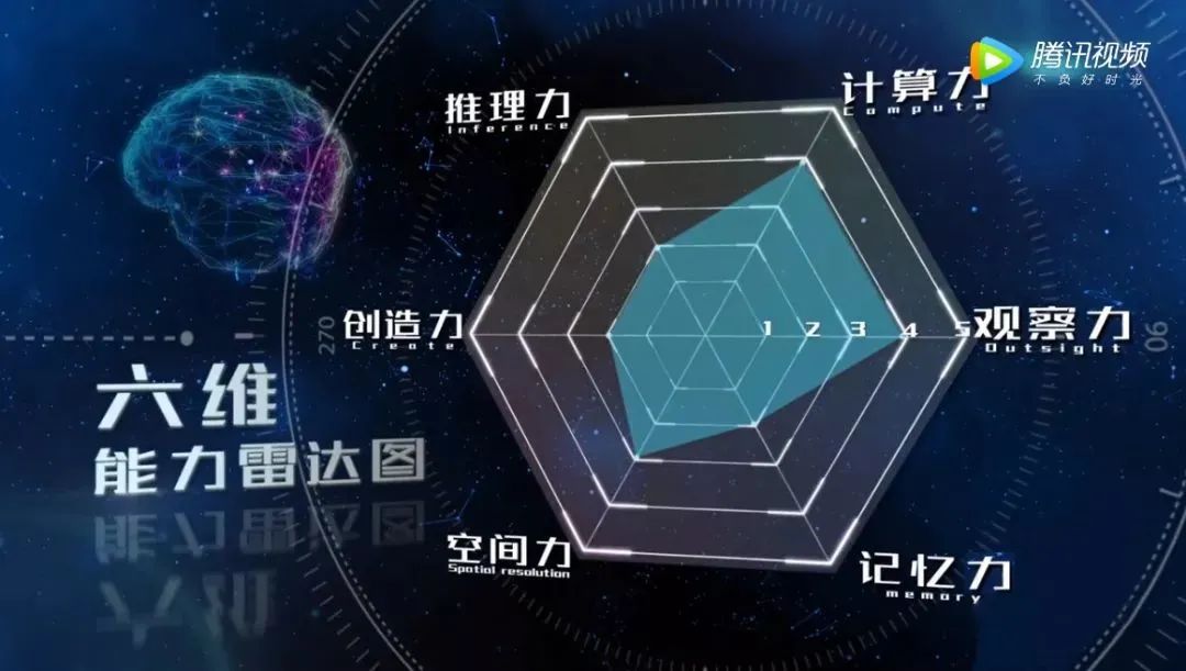 看过《最强大脑》的观众相信对六维能力雷达图并不陌生