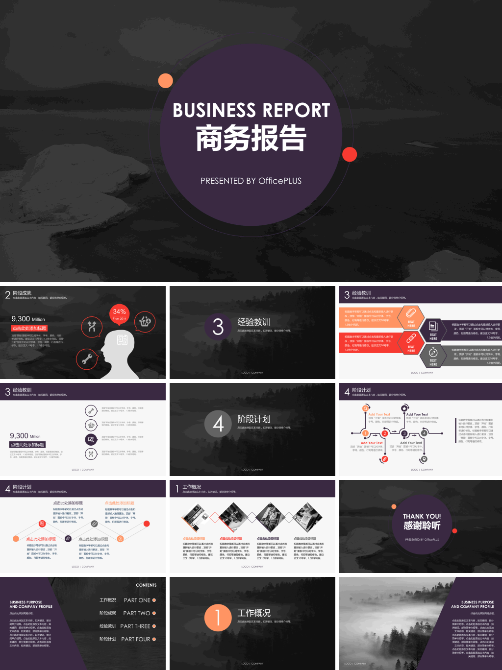 简约商务报告PPT模板