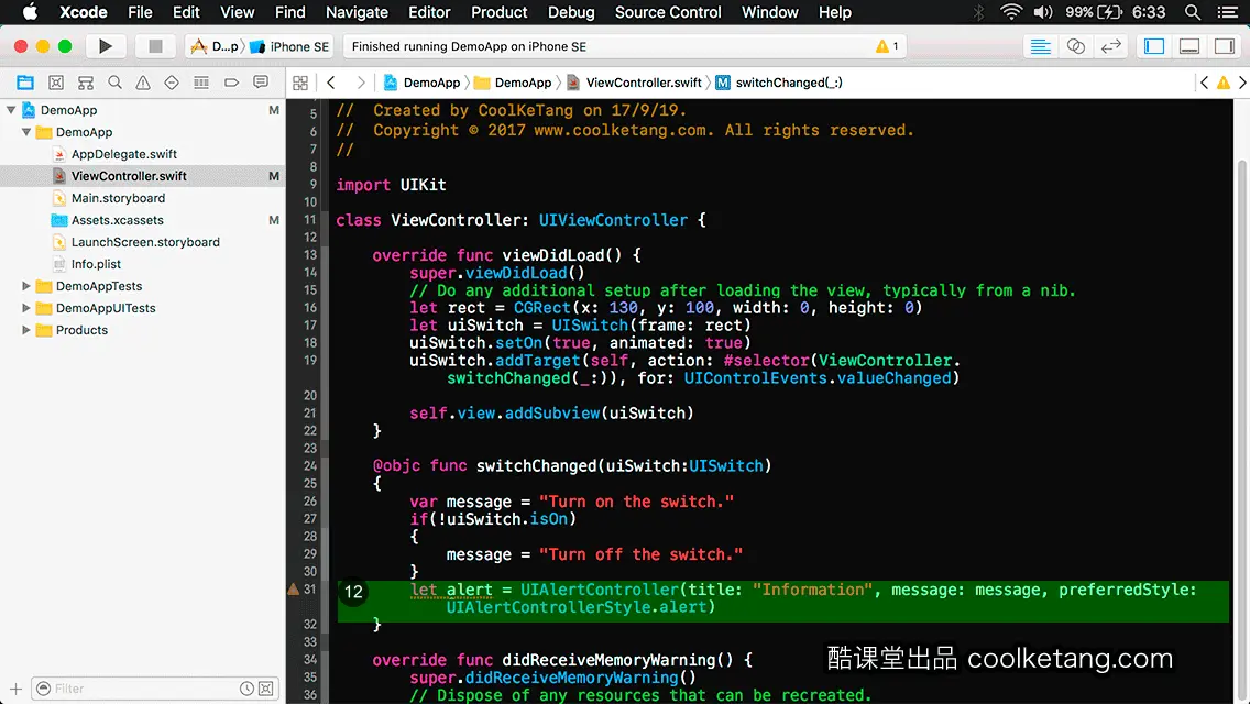互动教程 for Xcode9 & Swift4-酷课堂