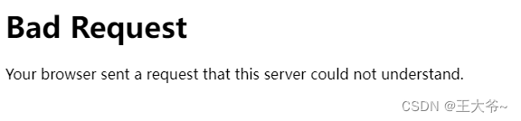 Bad Request
Your browser sent a request that this server could not understand.