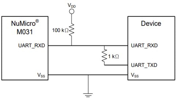 单线UART对双线UART的接线方式
