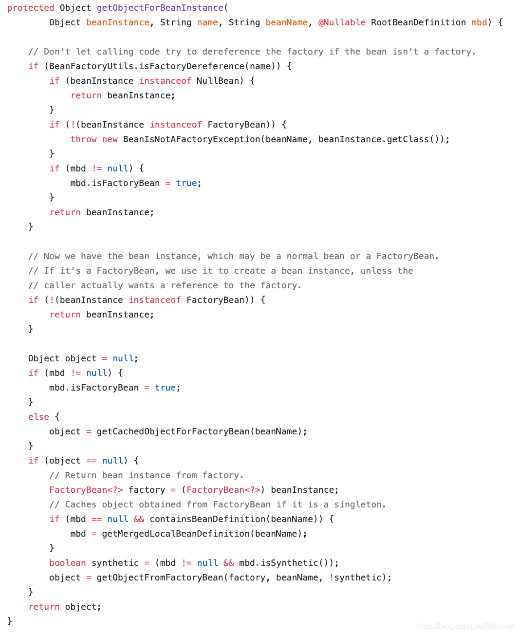 getObjectForBeanInstance