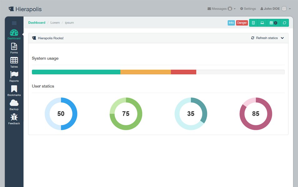 Bootstrap – Hierapolis 3 Flat Style Admin Theme