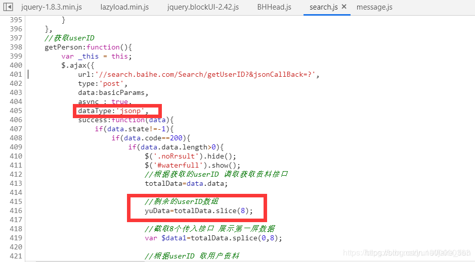 [外链图片转存失败,源站可能有防盗链机制,建议将图片保存下来直接上传(img-L7JfvLES-1594628689473)(C:\Users\yujiaqi\Desktop\爬取百合\pic\获得IDs3.png)]
