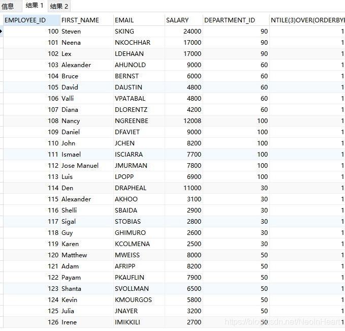 将数据等分3组(不够等分的按顺序添加到每个组内)