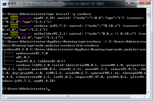 Cordova Install