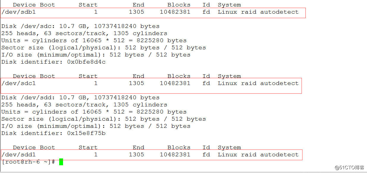 Redhat6.5和centos7构建软RAID5磁盘阵列