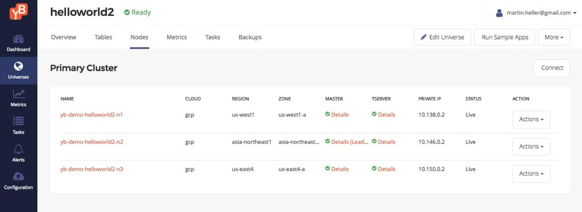 yugabyte全球集群