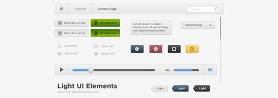 free Light color ui psd for designers