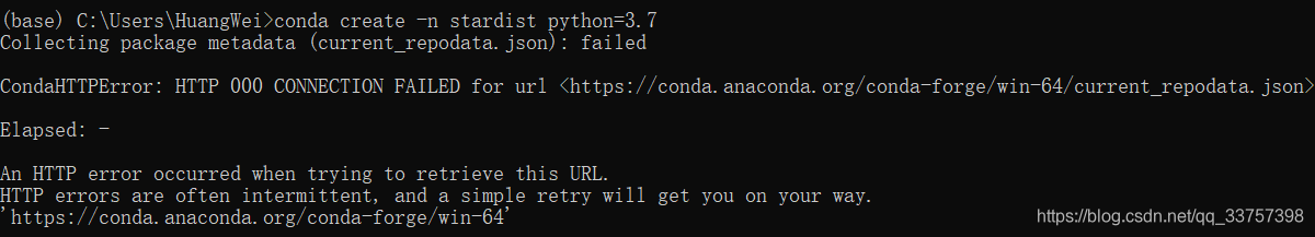 Windows下conda报错：CondaHTTPError: HTTP 000 CONNECTION FAILED-CSDN博客