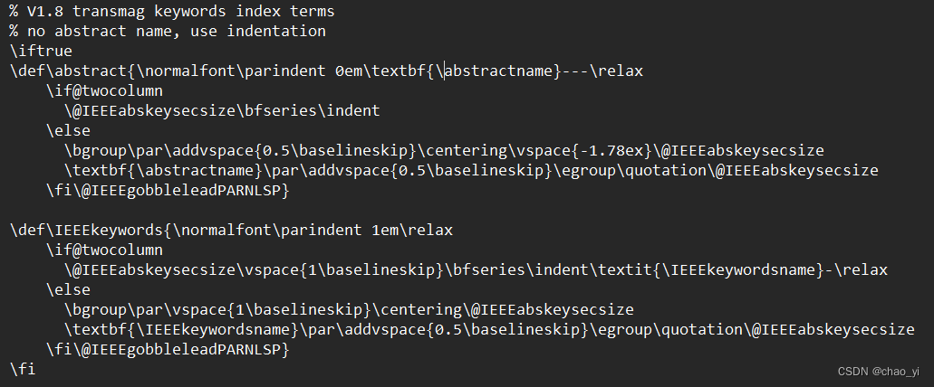 Cls Format latex常用格式修改_latex 如何修改 cls格式中abstract-CSDN博客