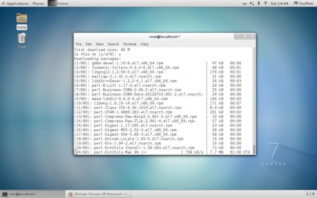 Install Google Chrome in CentOS