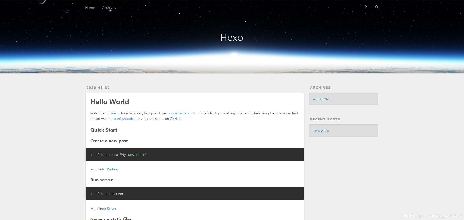 [外链图片转存失败,源站可能有防盗链机制,建议将图片保存下来直接上传(img-8Nu7fKtu-1598894395001)(E:\Users\zhoug\Desktop\y2.技术笔记\Git及GitHub\github搭建个人博客\image\QQ截图20200830210459.png)]