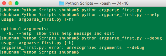 python argparse example