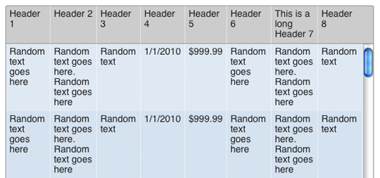 jquery tables