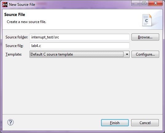 lab4.c empty source file created in SDK