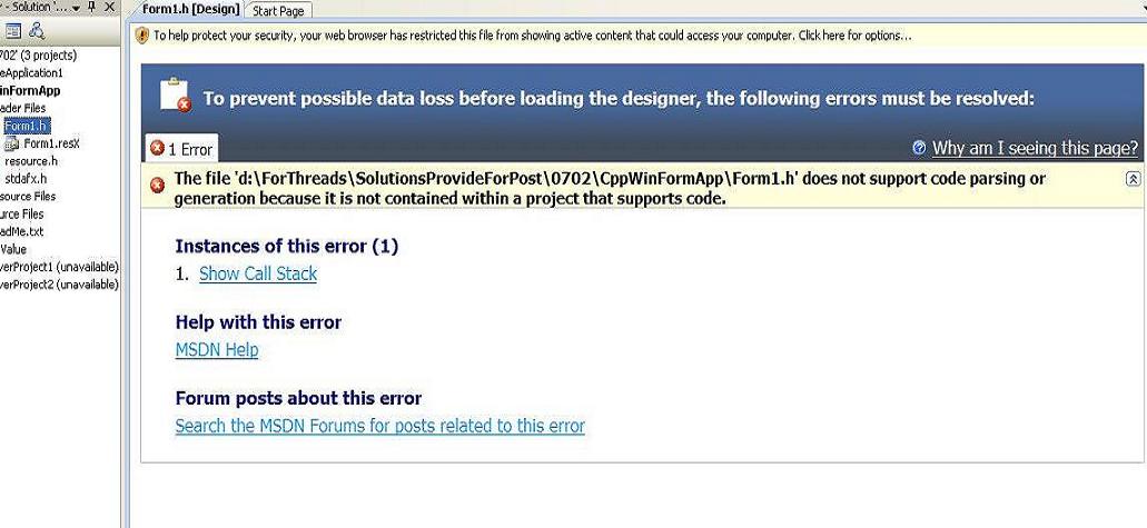 C++ WinForm Application Designer issue-CSDN博客