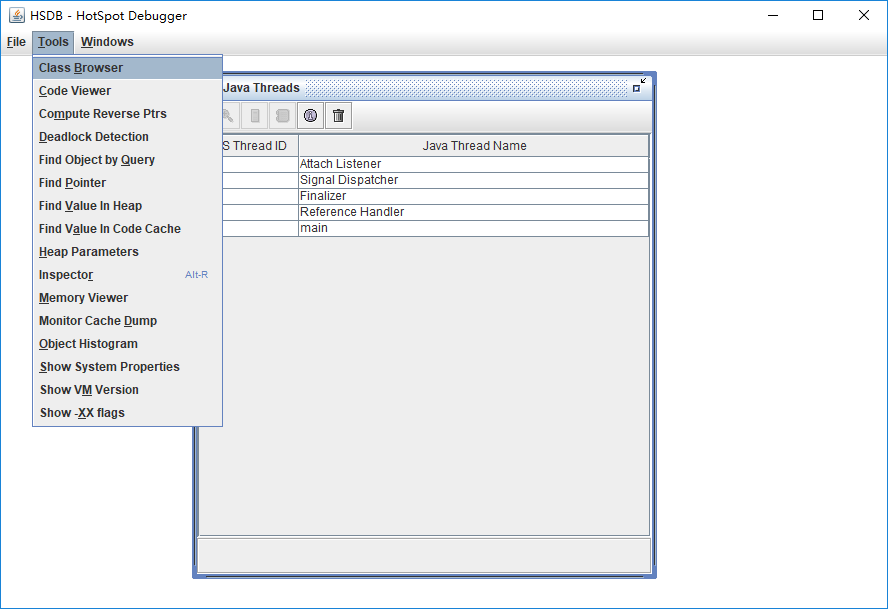 选择 Tools -> Class Browser