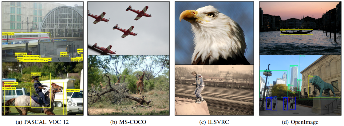  Sample images from different datasets.