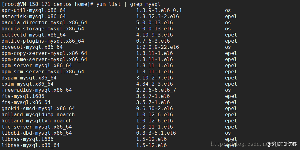 CentOS6.8下使用yum安装mysql，并远程登陆mysql