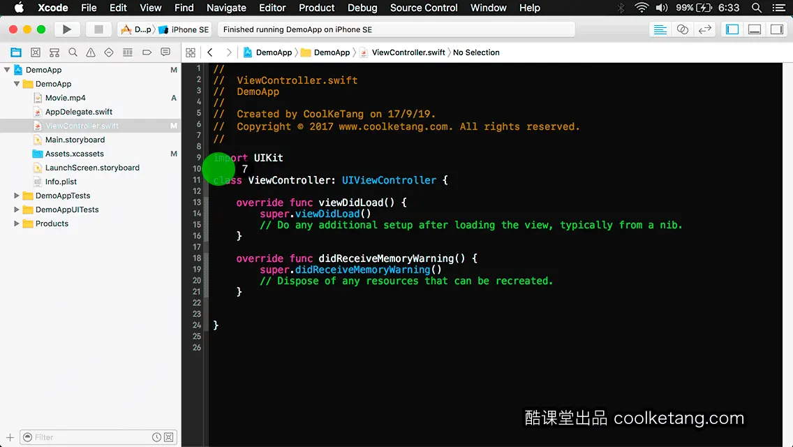 互动教程 for Xcode9 & Swift4-酷课堂