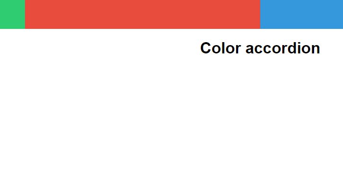 large colored bars responsive accordion