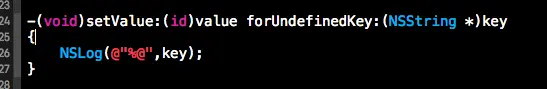 setValue:forUndefinedKey：