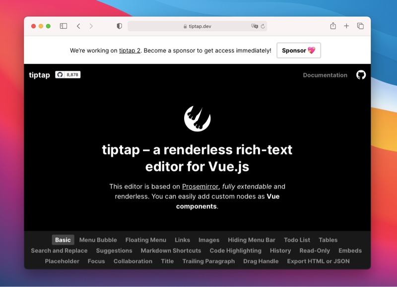 Tiptap 官网