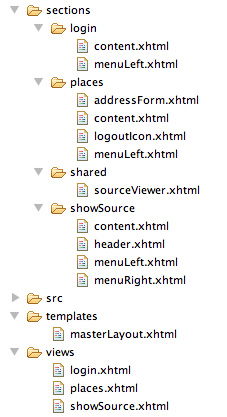 地方信息应用程序的视图