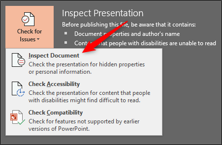 Inspect Document