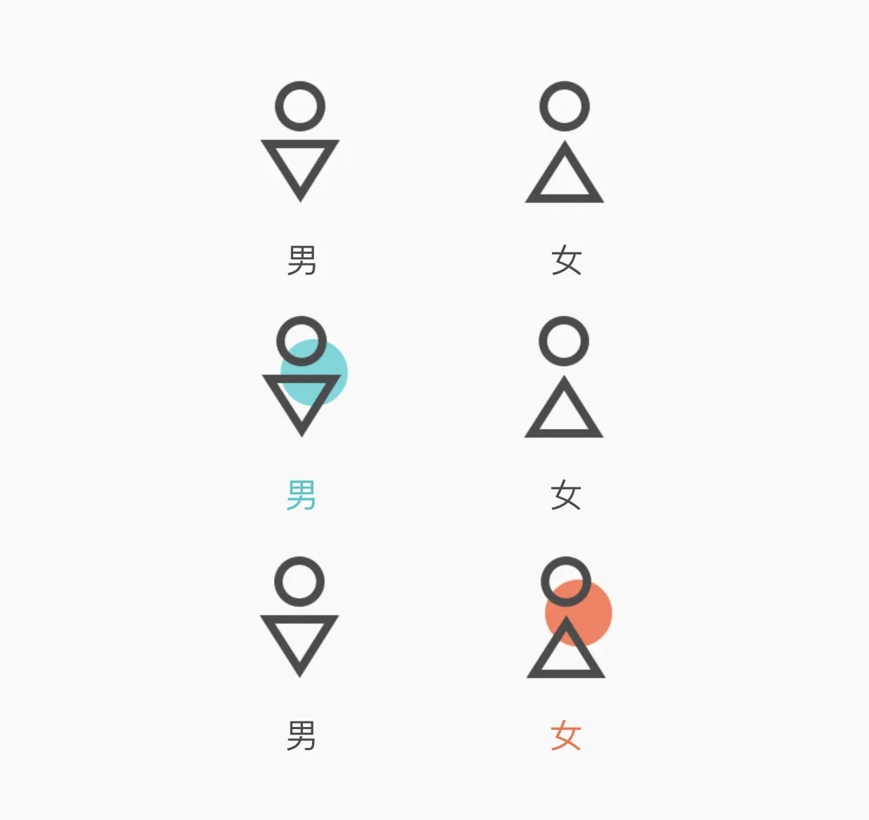 男女性别单选的还原效果