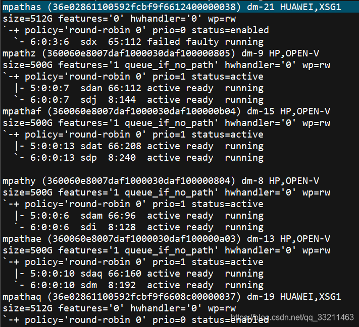 Linux multipath多路径报错故障处理_failed faulty running-CSDN博客