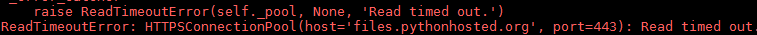 Read timed out