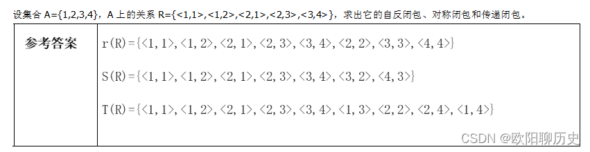 求出它的自反闭包、对称闭包