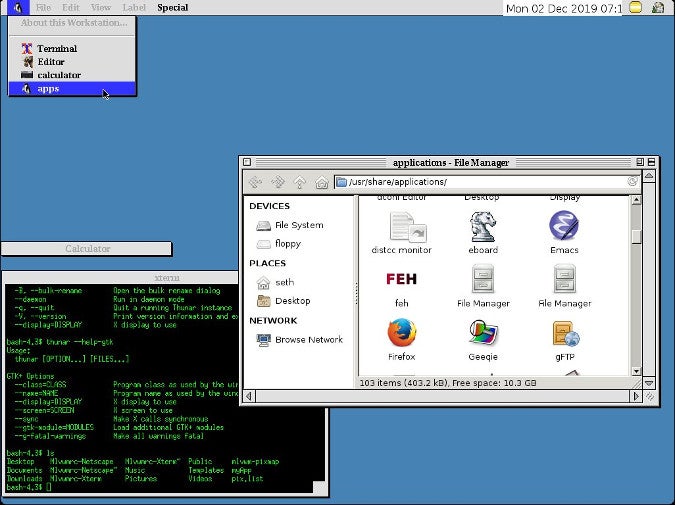 MLVWM running on Slackware 14.2