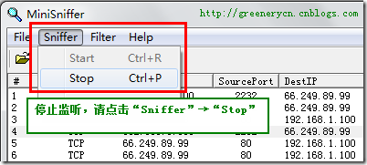 minisniffer_Stop